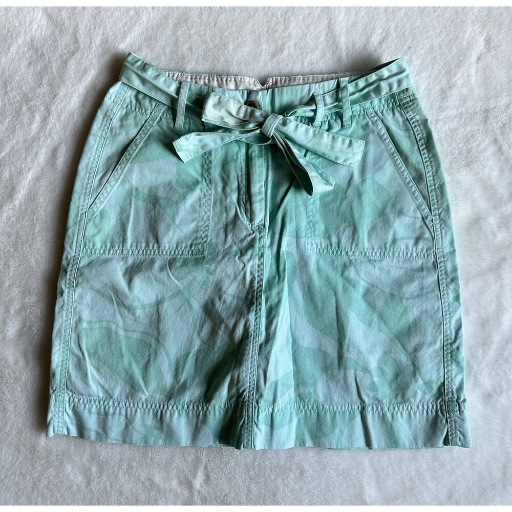 Lands’ End  Light Green/Blue Skort Sz 6 Sports Activewear Golf